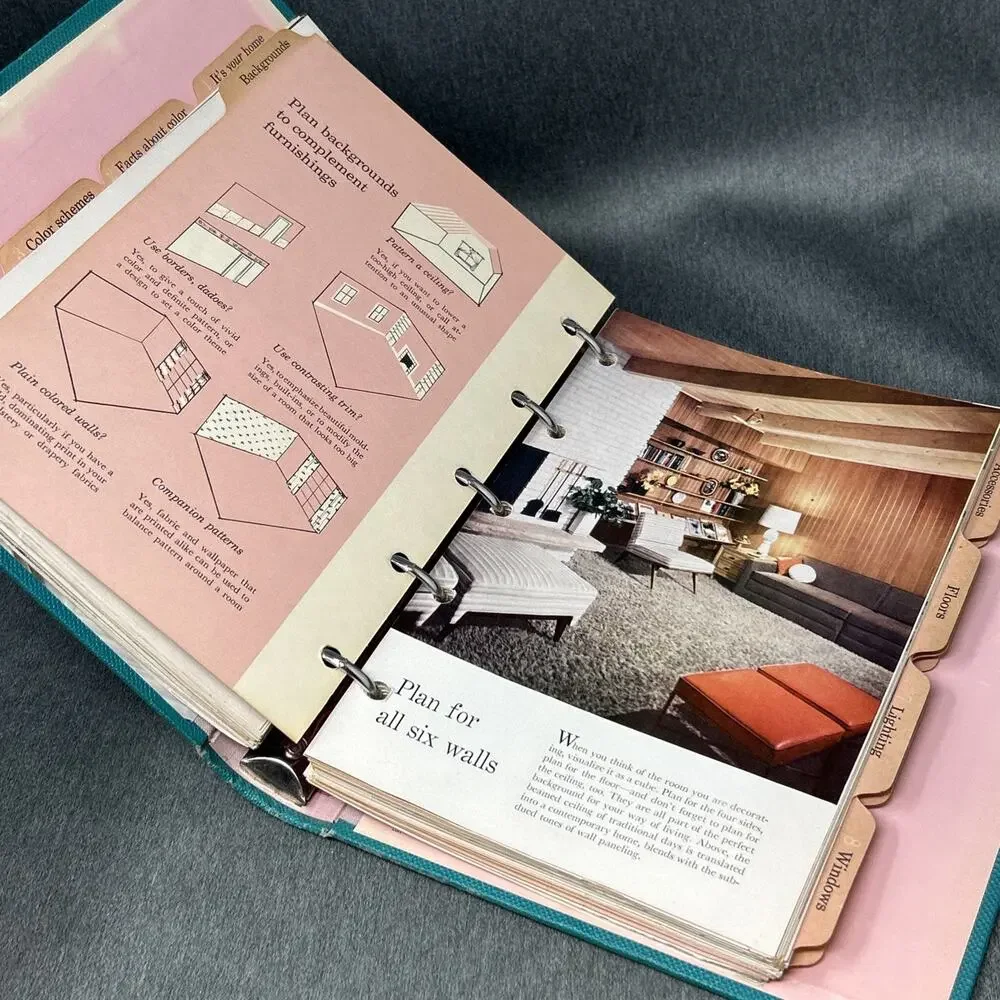Vintage 1956 Better Homes and Gardens Decorating Book 1st Edition MCM Binder